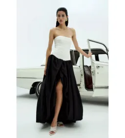 Aje Ivory Violette Bubble Hem Maxi in Black/white Size AU 10 for rent on The Volte - image 2