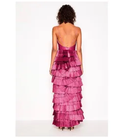 Alice McCall Making Me Blush Tiered Ruffle Gown Pink Size AU 8 for rent on The Volte - image 4