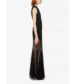 Camilla and Marc Angelo Lace-Skirt Woven Maxi Dress Black Size AU 8 for rent on The Volte - image 2