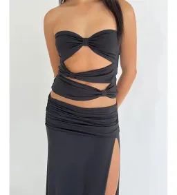 Mode Mila Remi Top and Maxi Skirt Set Black Size S / AU 8 for rent on The Volte - image 6