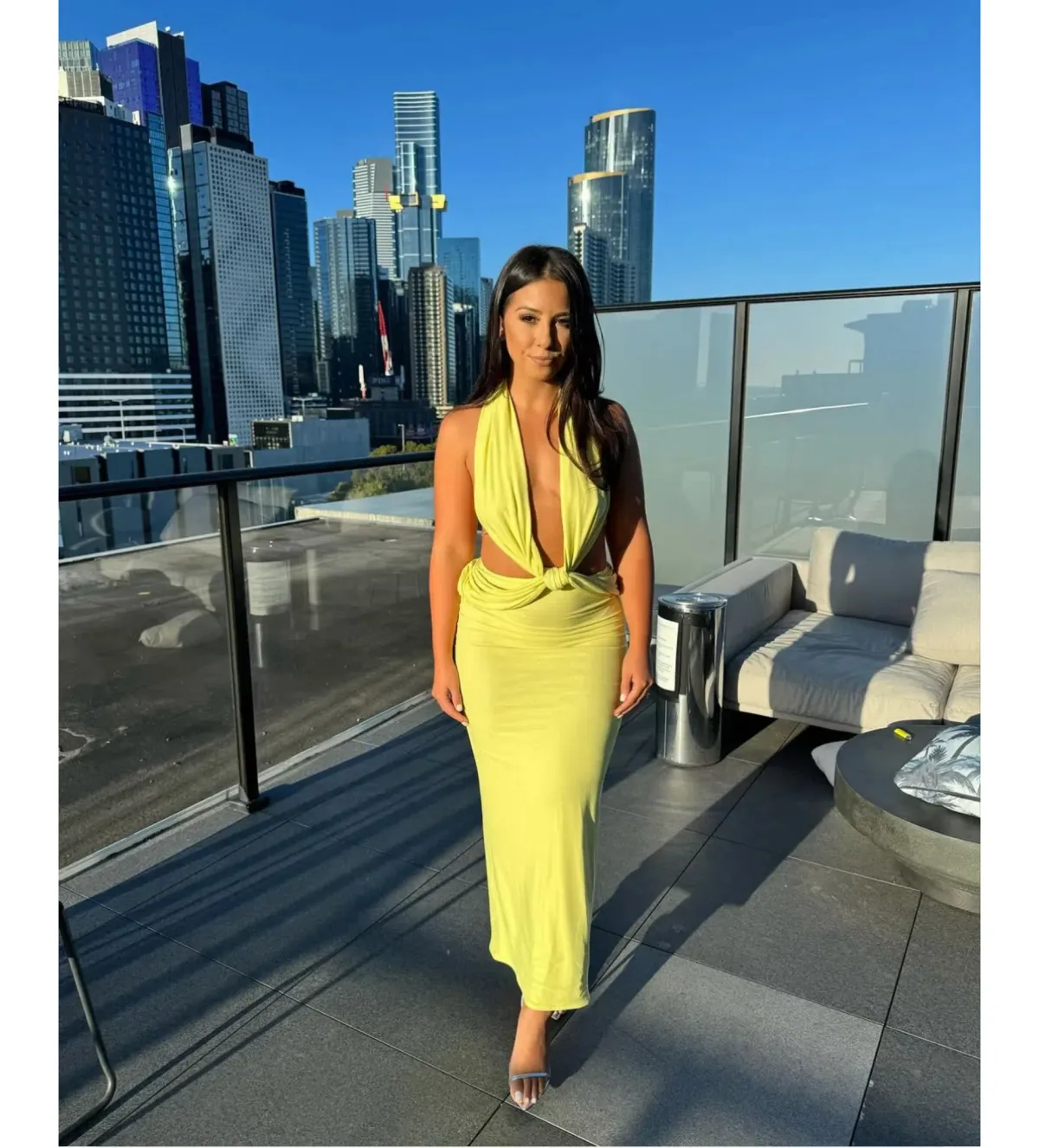 Deconduarte Elin Maxi Gown in Lemon Size S / AU8 - Image 1