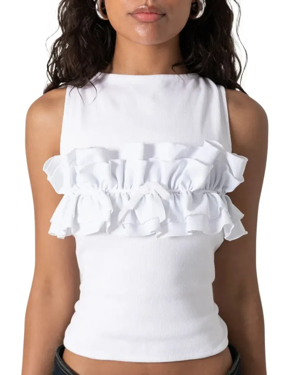 Bye Bambi Yurah Singlet in White Size 8/S - Image 2