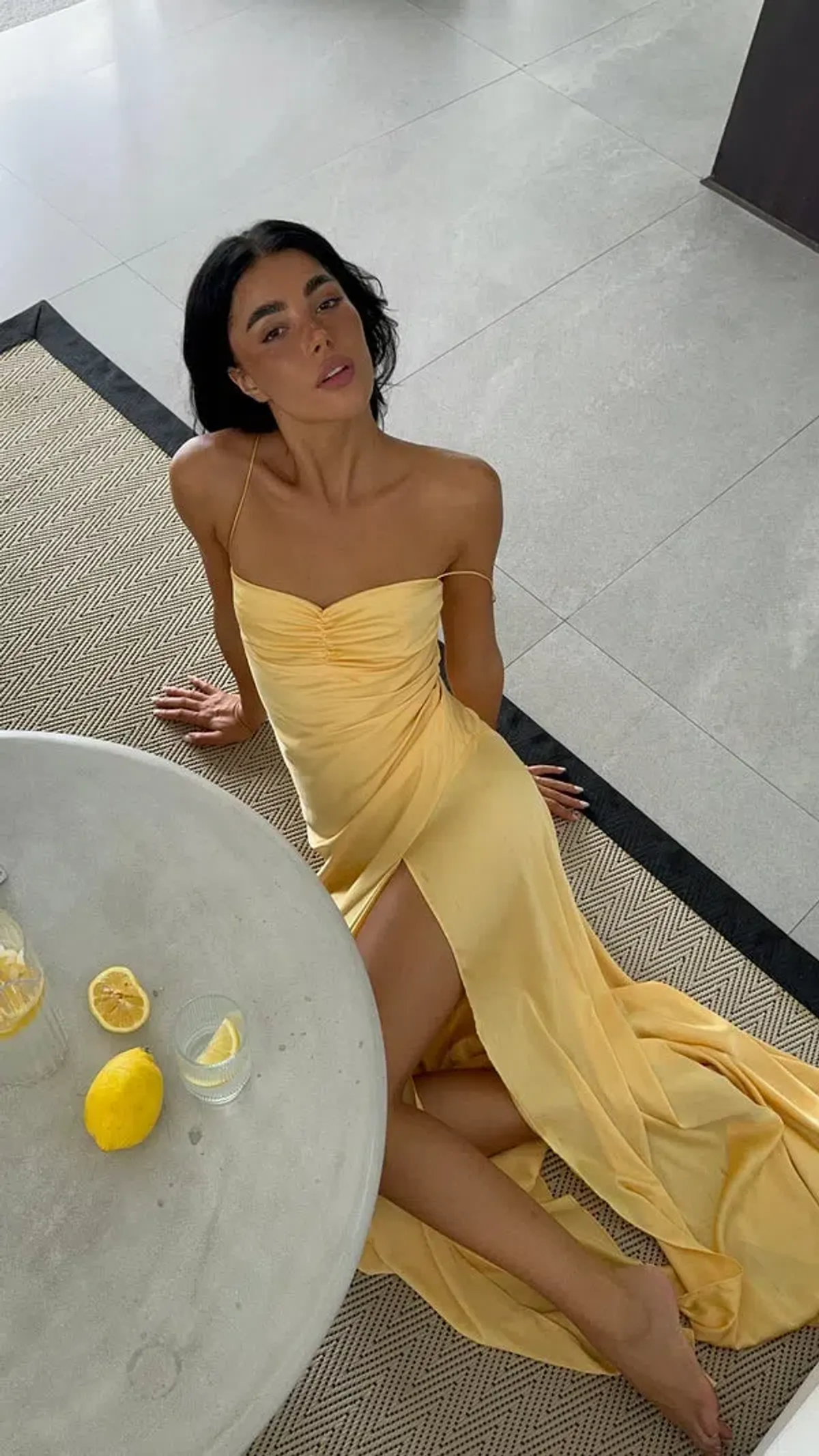 HNTR the Label Gaia Gown in Gold Sun Size XS/AU 6 - Image 2