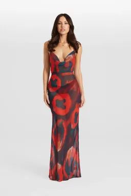 Sasha Therese Serene Maxi Dress Red Size 8 for rent on The Volte - image 1