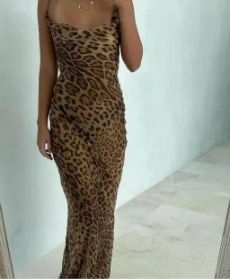Rat And Boa Valentina Maxi Dress in Leopard Print Size XS/AU 6 for rent on The Volte - image 6