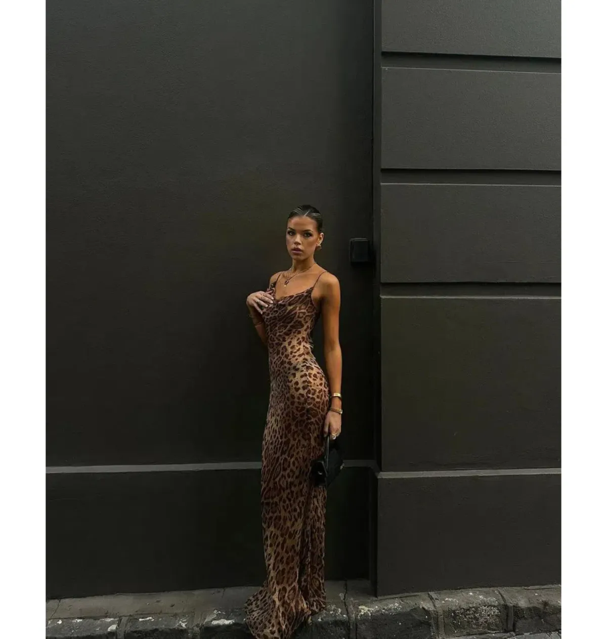 Rat & Boa Valentina Dress in Leopard Print Size M / AU 10 - Image 4