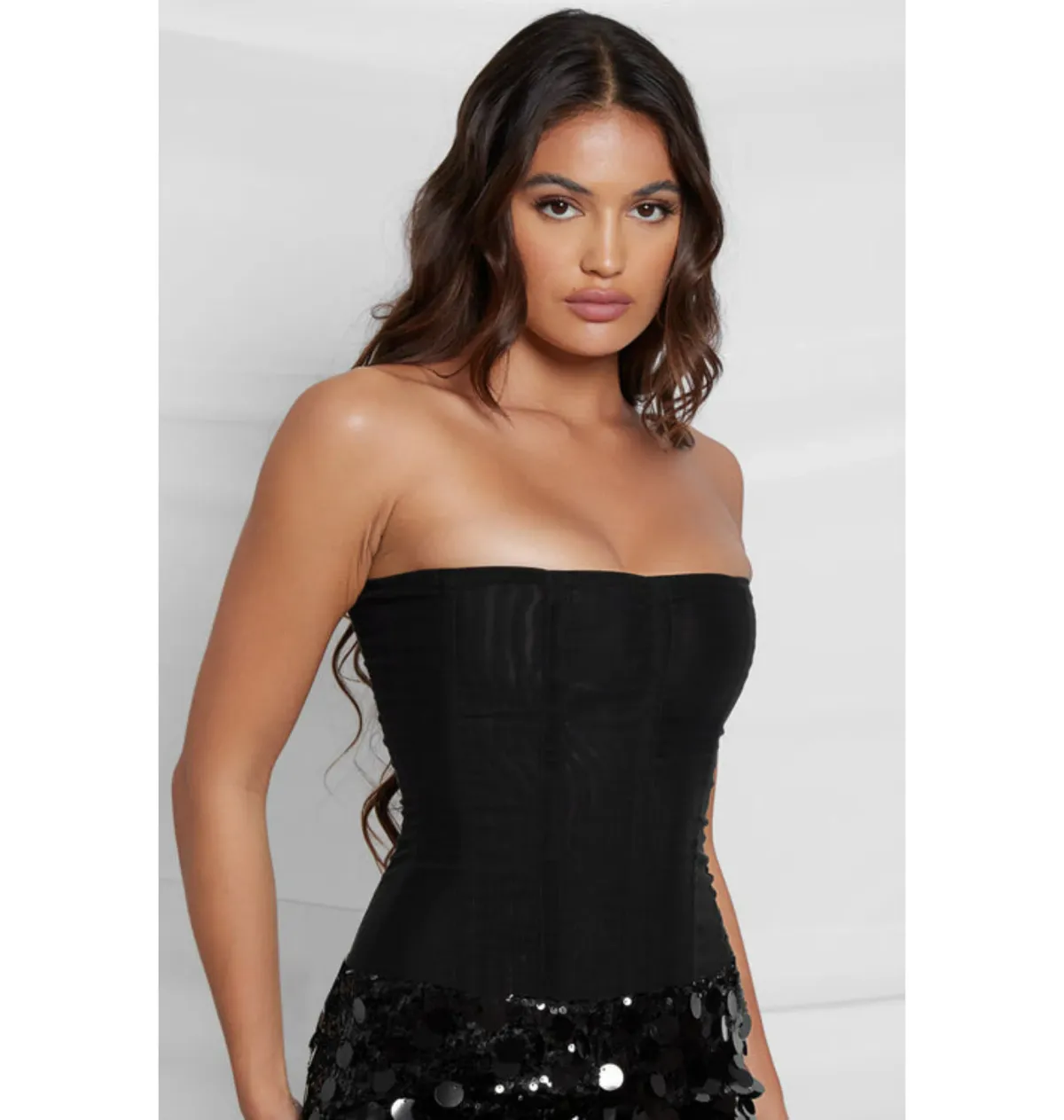 Leau Muse Mesh Corset Top in Black Size AU 6 - Image 3