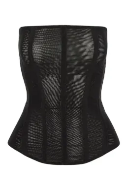 Leau White Muse Mesh Corset Top Black Size 10 for rent on The Volte - image 3