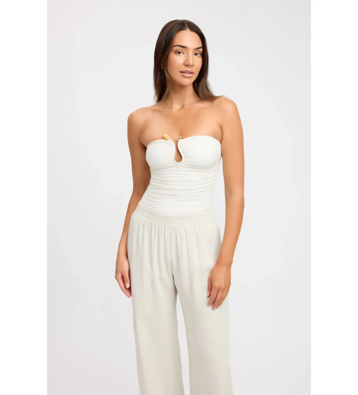 Kookai Tayla Trim Top Coconut Milk Size AU 8 - Image 2