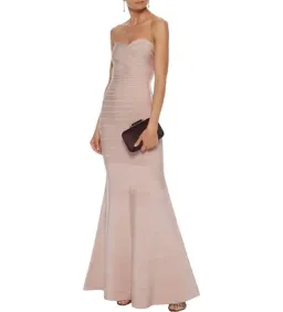 Herve Leger Sara Gown Blush Size S / AU 8 for rent on The Volte - image 2