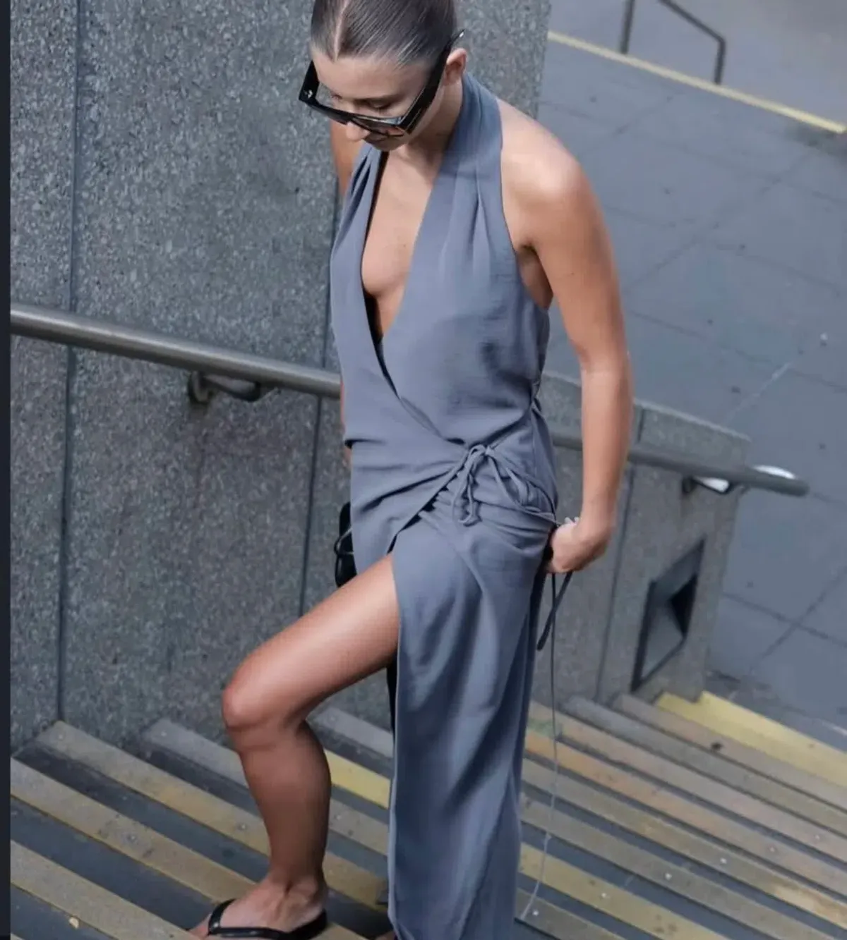 Henne Vida Slate Dress Maxi Size AU 6 - Image 2