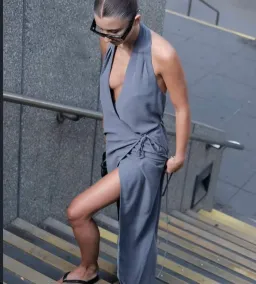 Henne Vida Slate Dress Maxi Size AU 6 for rent on The Volte - image 2