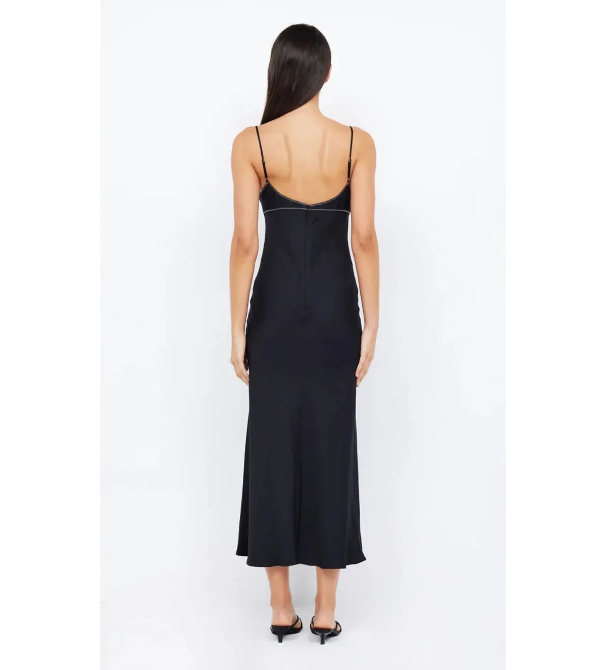 Bec & Bridge Emery Midi Dress Black/Ivory Size AU 8 - Image 3