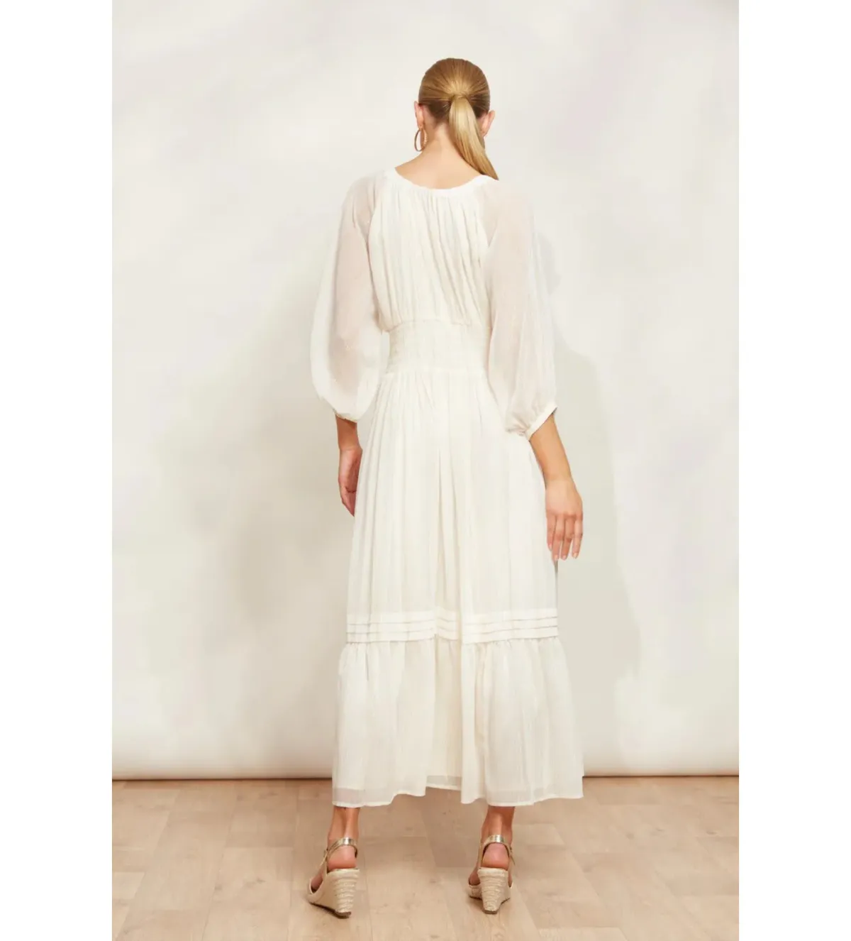 eb&ive Sereno Maxi Dress Pearl Size XL/AU 14 - Image 3