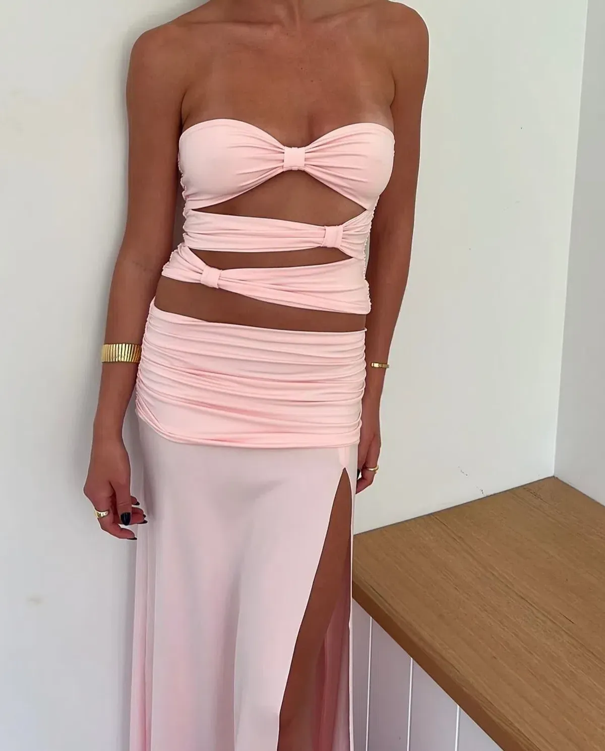 Mode Mila Ribbon Remi Set Pink Size AU 8 - Image 3