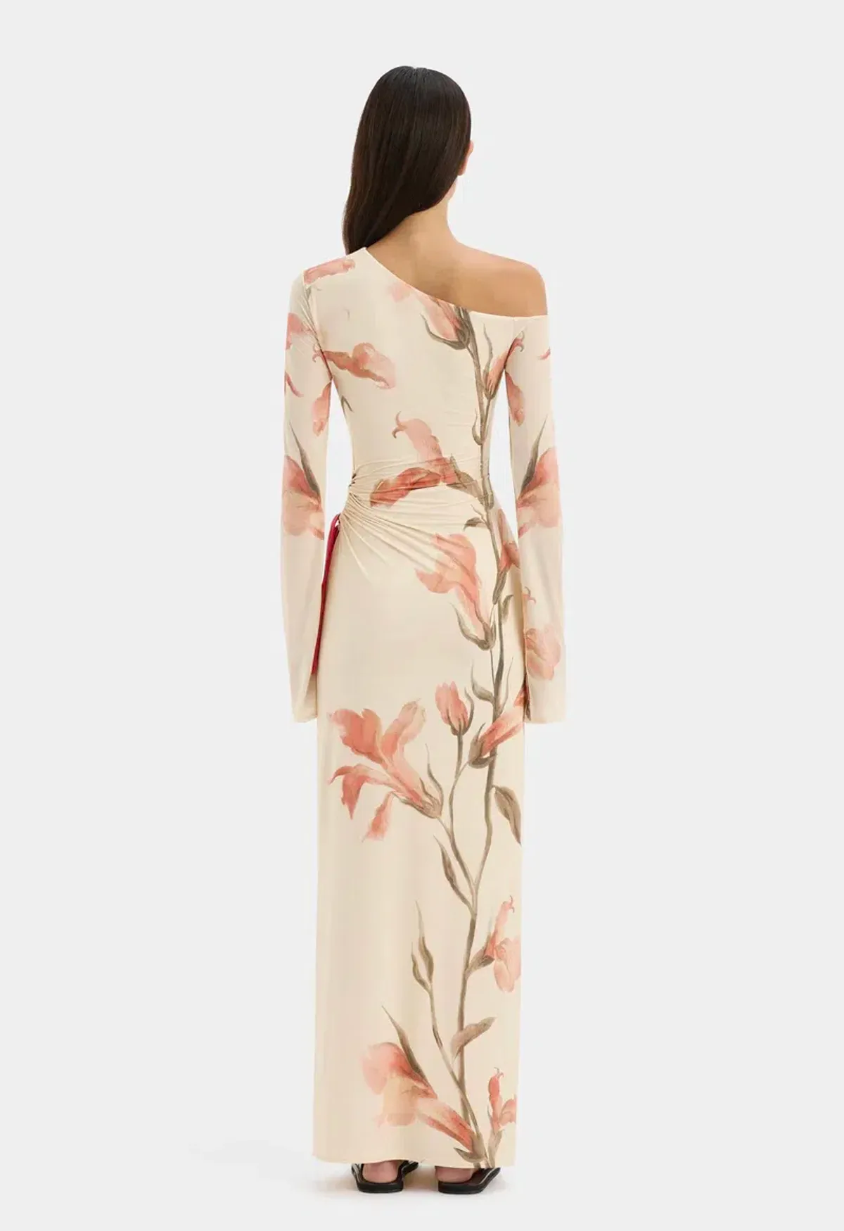 Sir The Label Hana Tie Maxi Dress Gladioli Print Size 3 / AU 12 - Image 4