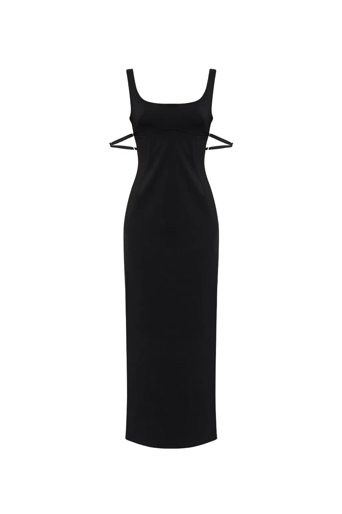 Jaquemus Le Valdu virgin wool blend maxi black dress size AU 8 - Image 4