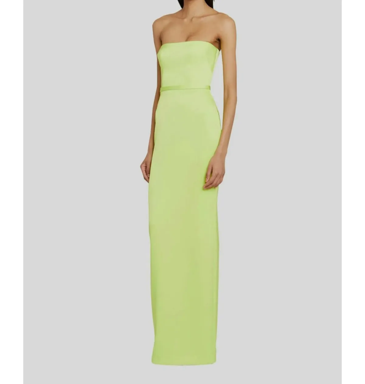 Alex Perry Cassidy Strapless Column Gown Green Size AU 6 - Image 2