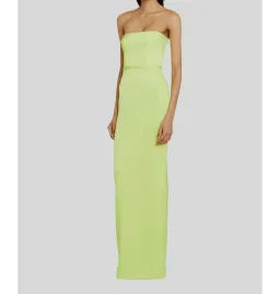 Alex Perry Cassidy Strapless Column Gown Green Size AU 10 for rent on The Volte - image 2