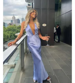 Natalie Rolt Angelica Gown in Bluebell Size 1 / AU 8 for rent on The Volte - image 1