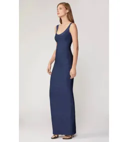 Herve Leger Round Neck Gown in Navy Size XXS / AU 4 for rent on The Volte - image 2