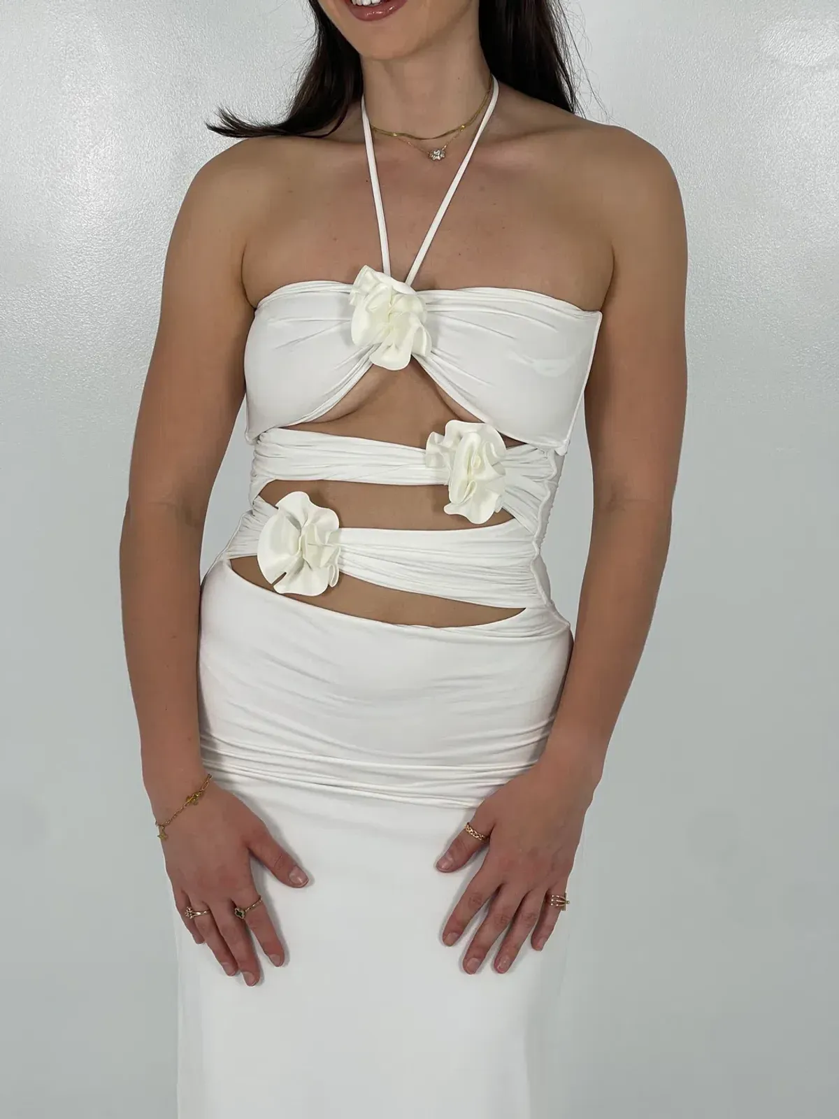 Maygel Coronel White Veranera Midi Dress One Size - Image 2