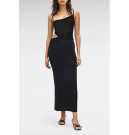 Bec & Bridge Ariel Asym Maxi Dress Black Size AU 6 for rent on The Volte - image 1