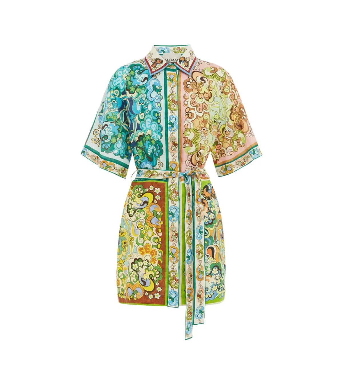 Alemais Dreamer Mini Shirt Dress Multi Size 12 - Image 2