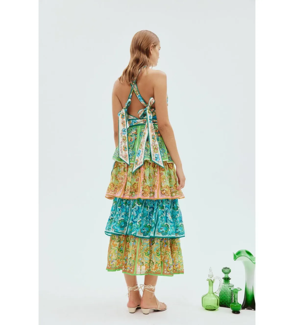 Alemais Dreamer Halter Midi Dress Multi Size 12 - Image 2