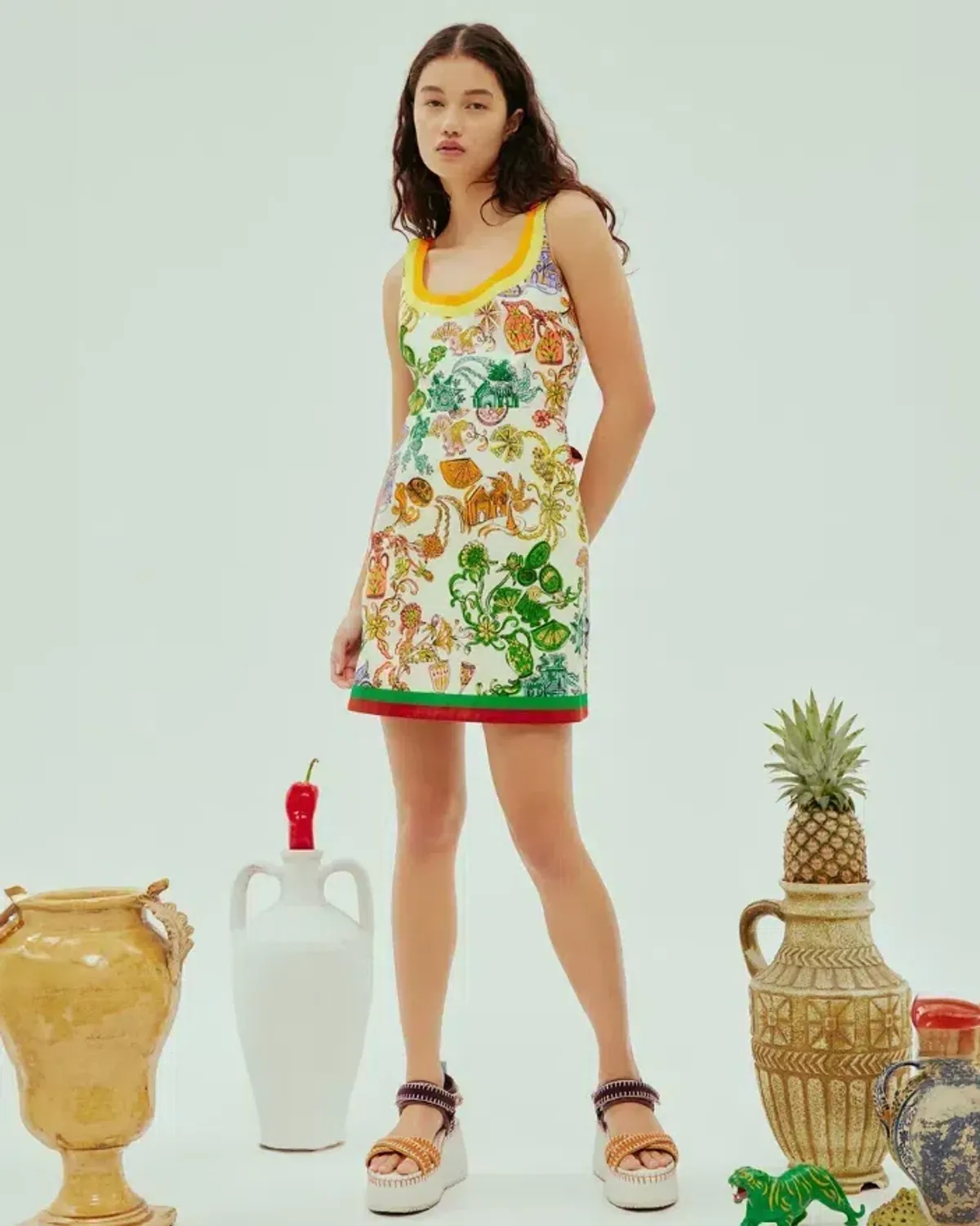 Alemias Fiesta Mini Dress Print Size 12 - Image 1