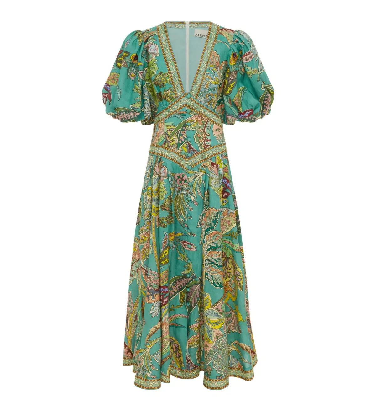 Alemais Franca Midi Dress Green Size 12 - Image 2