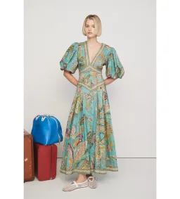 Alemais Franca Midi Dress Green Size 12 for rent on The Volte - image 1