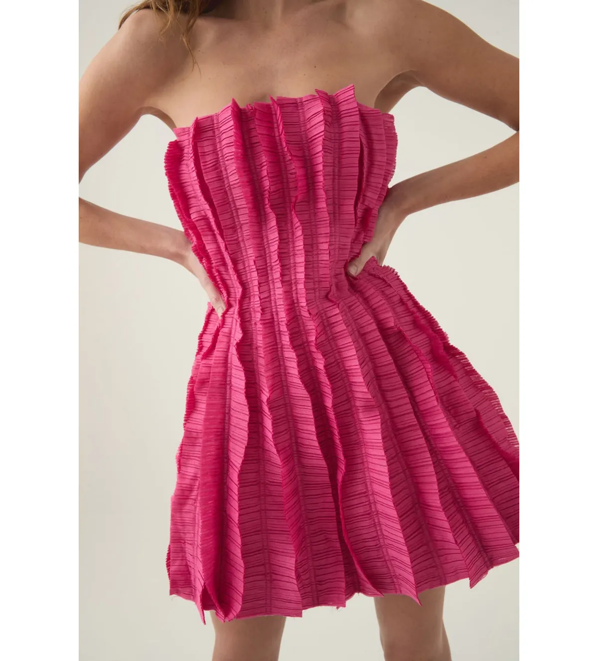 AJE Hybrid Sleeveless Mini Dress Fuschia Rose Size 10  - Image 2