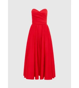 Leo Lin Jessica Bustier Gown Red Size 10  for rent on The Volte - image 1