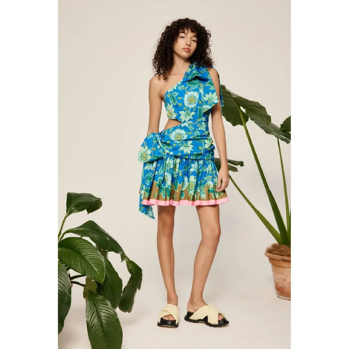 Alemais Winnie One Shoulder Dress Floral Size 10 - Image 1