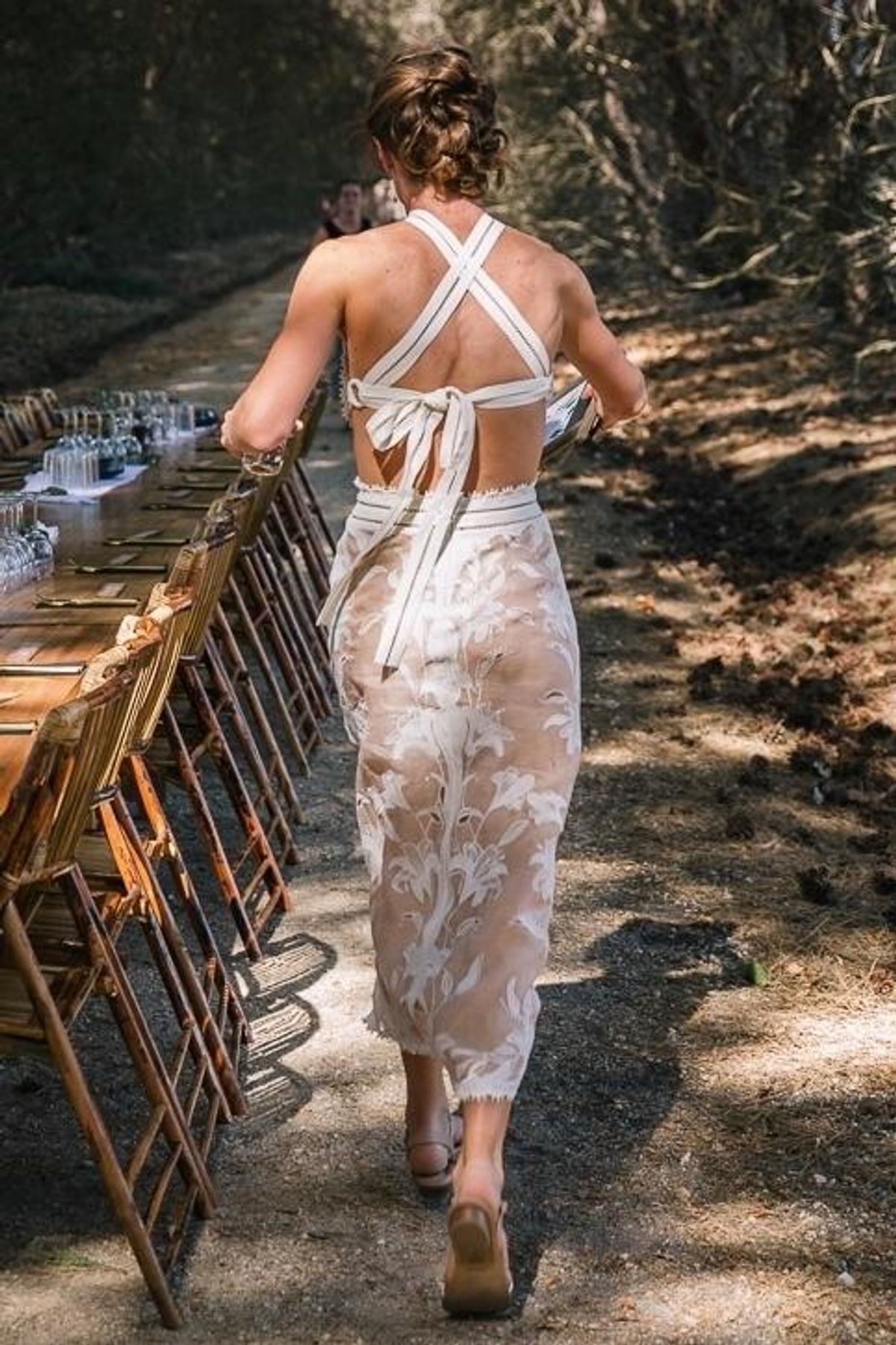 Zimmermann Corsage Lily Midi Halter Dress Cream/Nude Size 0 - Image 3