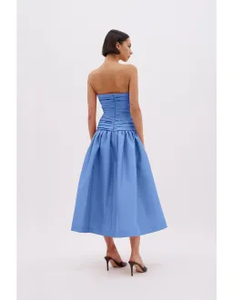 Rachel Gilbert Banks Midi Dress Blue Size 12 for rent on The Volte - image 2