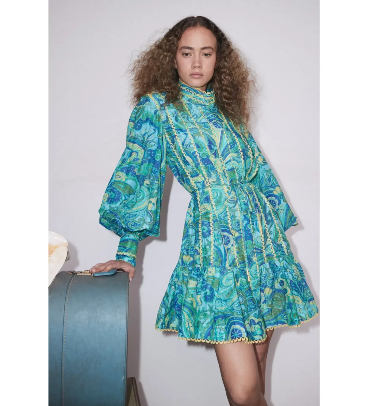 Alemais Ceto Mini Dress Green Size 14 - Image 1