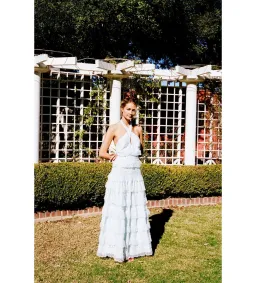 ALB Lovette Halter Maxi Dress White Size 14 for rent on The Volte - image 1