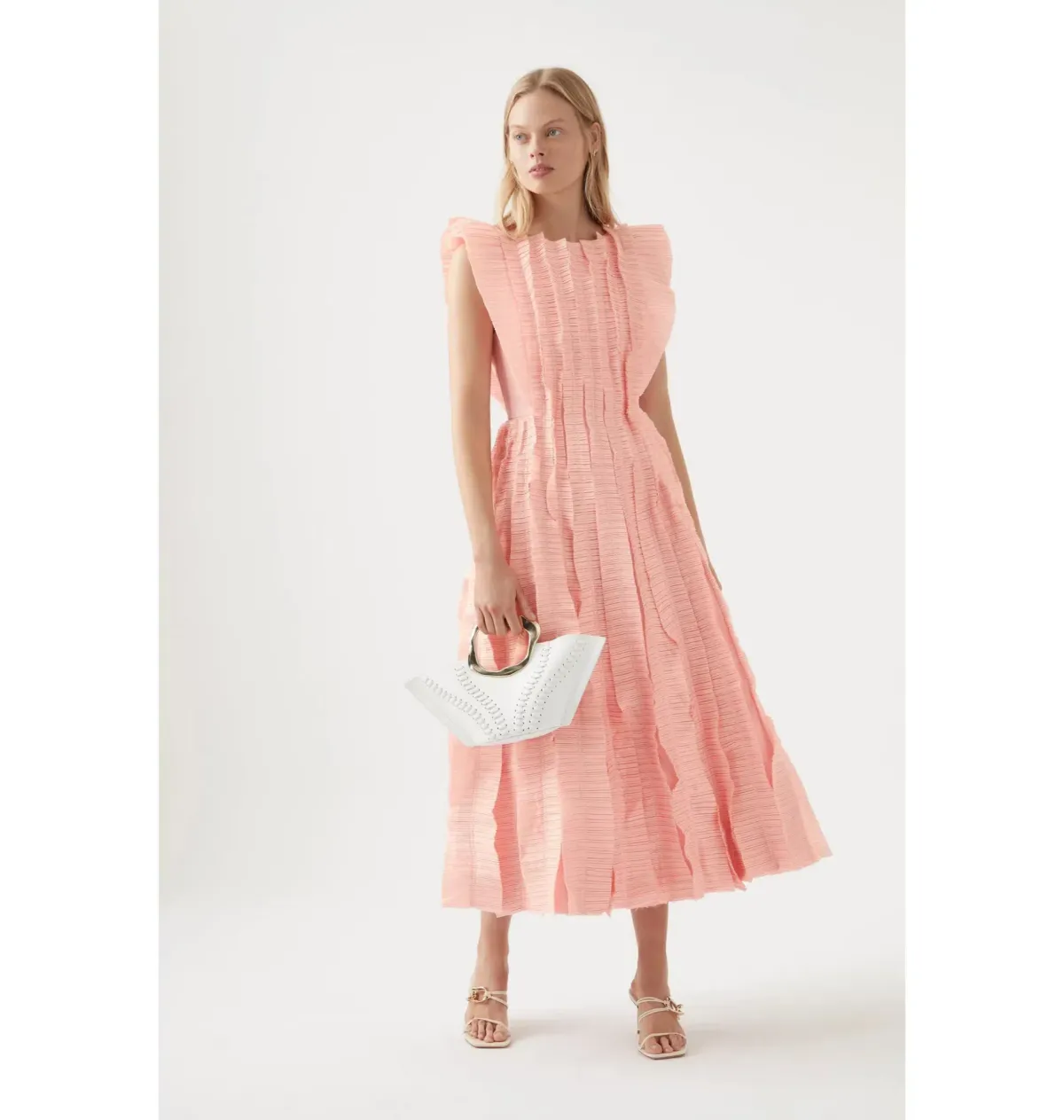Aje Hybrid Midi Dress Rose Pink Size 16 - Image 2