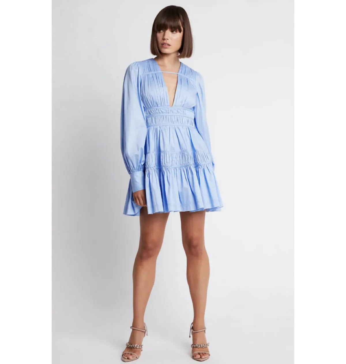 Aje Fallingwater Mini Dress Blue Size 16 - Image 1