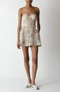 Zimmermann Crush Paneled Bodice and Shorts Set in Dear Diary Print Size 0 / AU 6 for rent on The Volte - image 1
