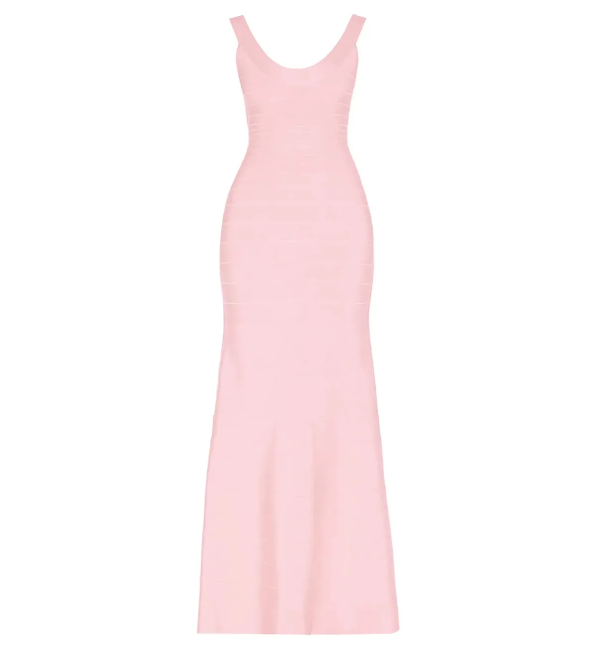 Herve Leger Ellen Bandage Gown Light Pink Size 6/S - Image 4