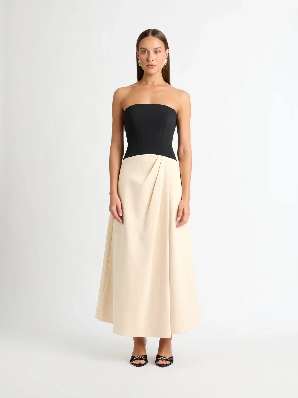 Sheike Grace Gown Cream & Black Size 8 - Image 1