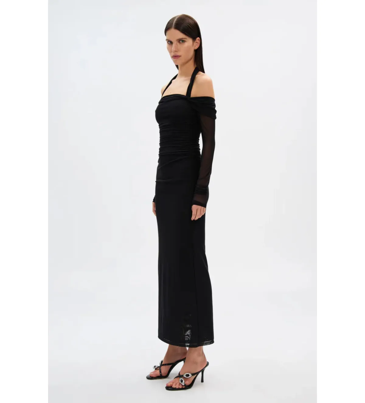 MISHA Sonnet Mesh Maxi Dress Black Size 14/XL - Image 2