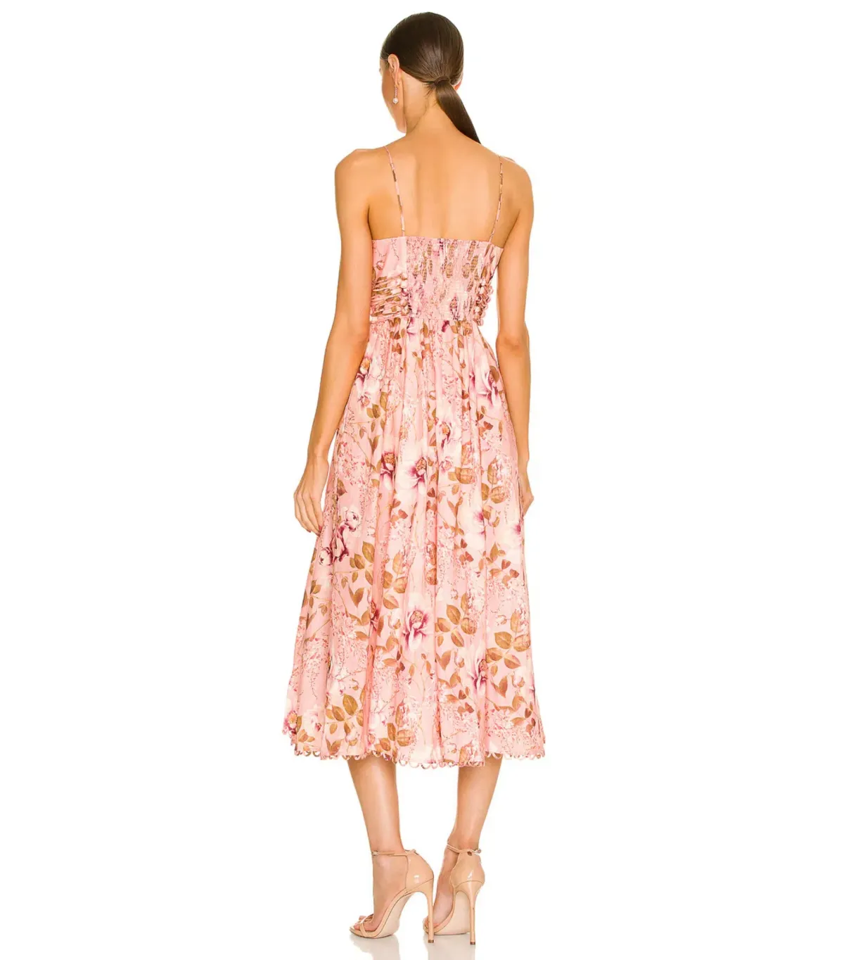 Zimmermann Rosa Laced Picnic Dress Pink Floral Size AU 10 - Image 2