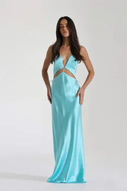 Natalie Rolt Turquoise Iris Gown Size 1 / AU 8 for rent on The Volte - image 1