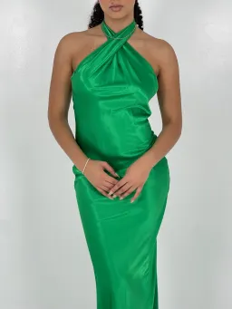 YLD Design Green Crossover Maxi Dress Size 6 for rent on The Volte - image 3