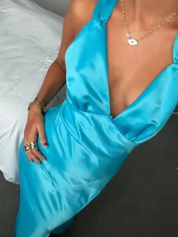 Ruth Tarvydas Aries Gown Aqua Size 12 for rent on The Volte - image 2