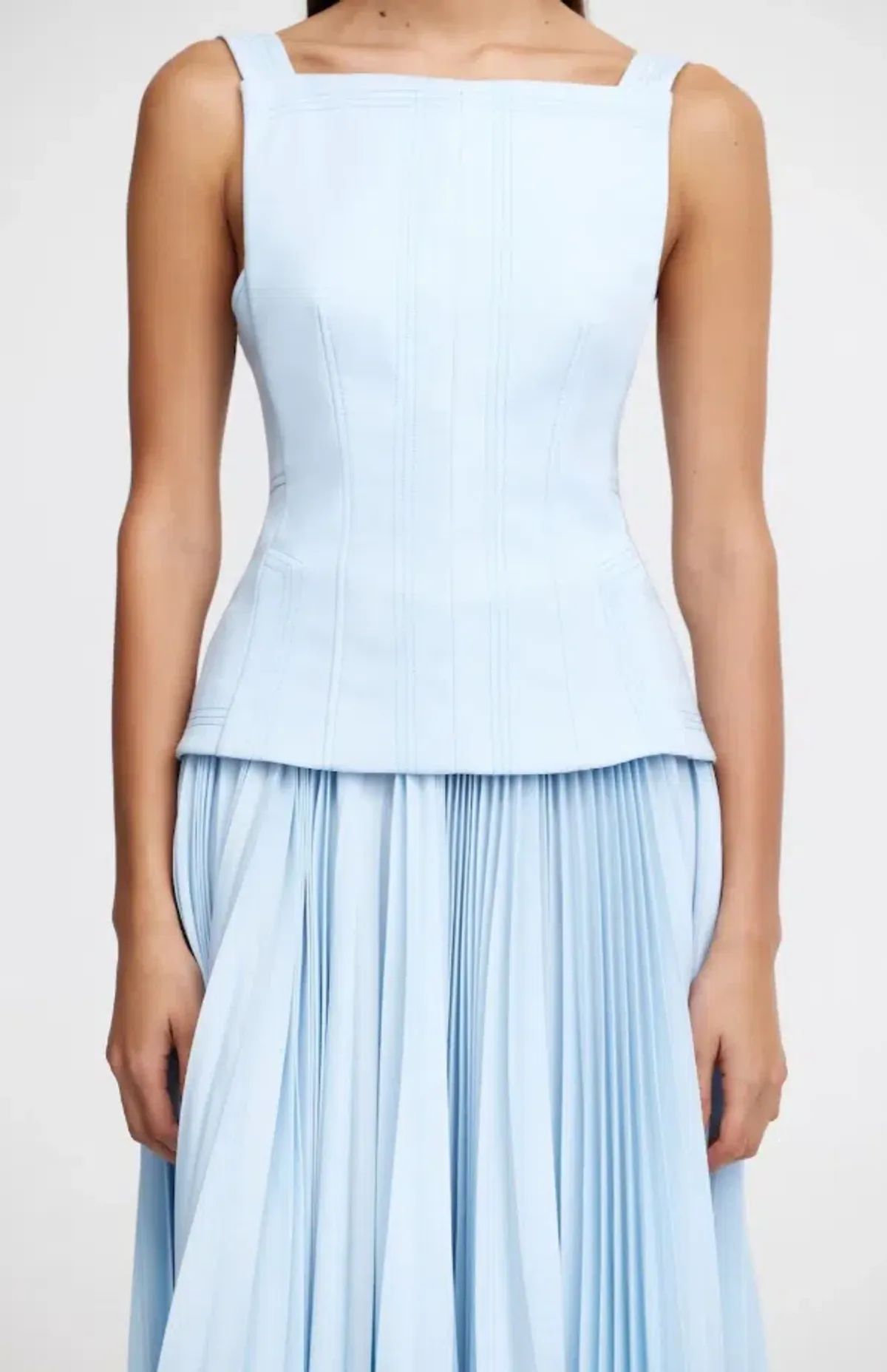 Acler Hollinshill Maxi Dress Baby Blue Size 16 - Image 4